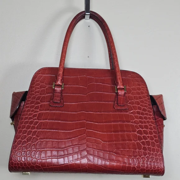 Michael Kors Crimson Crocodile Satchel - Picture 7 of 15
